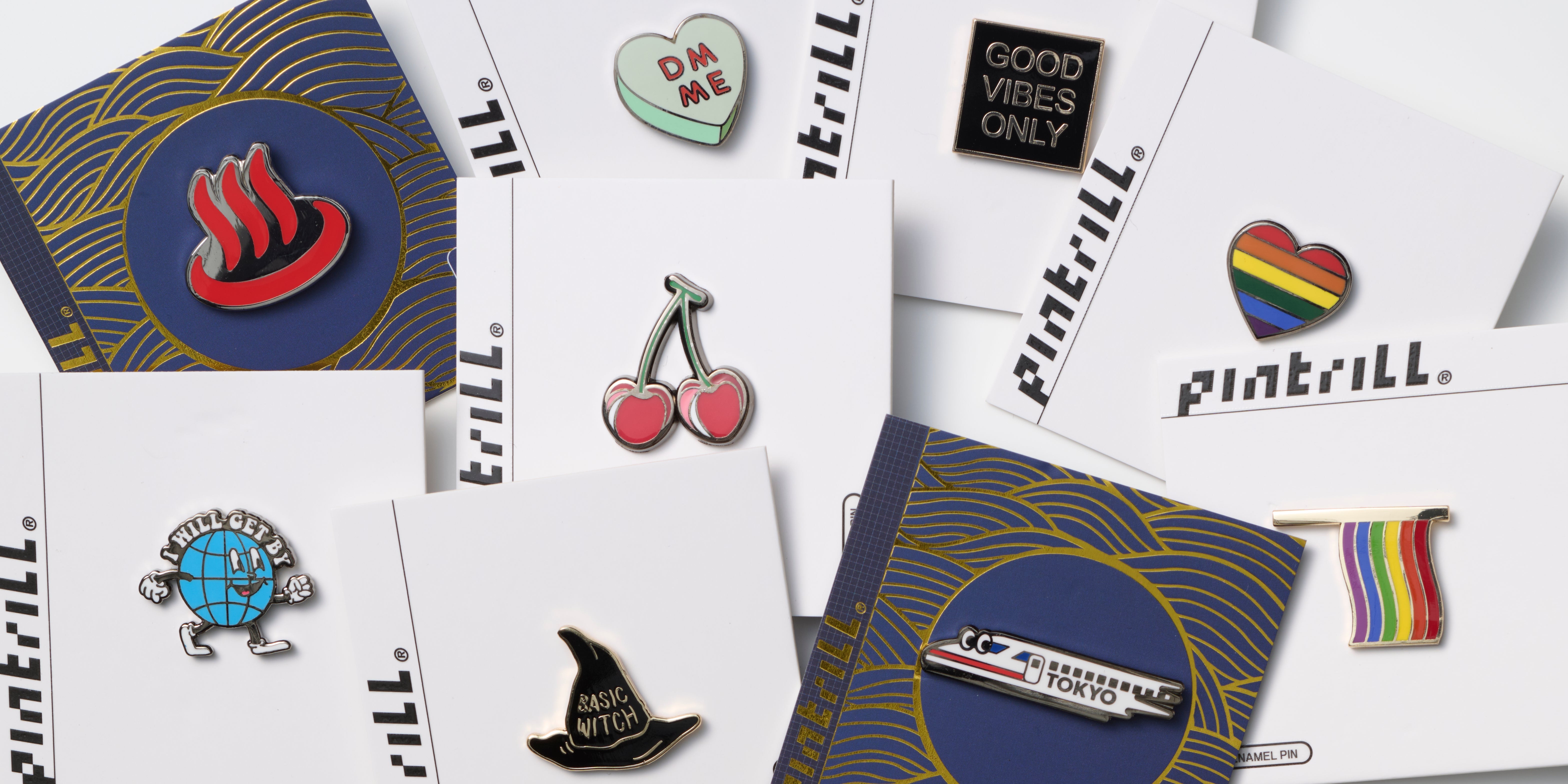 ピントリル　PINTRILL　LVロゴ　ピンバッジ ヴァージルのルイ・ヴィトン デザイナー就任に便乗した PINTRILL の