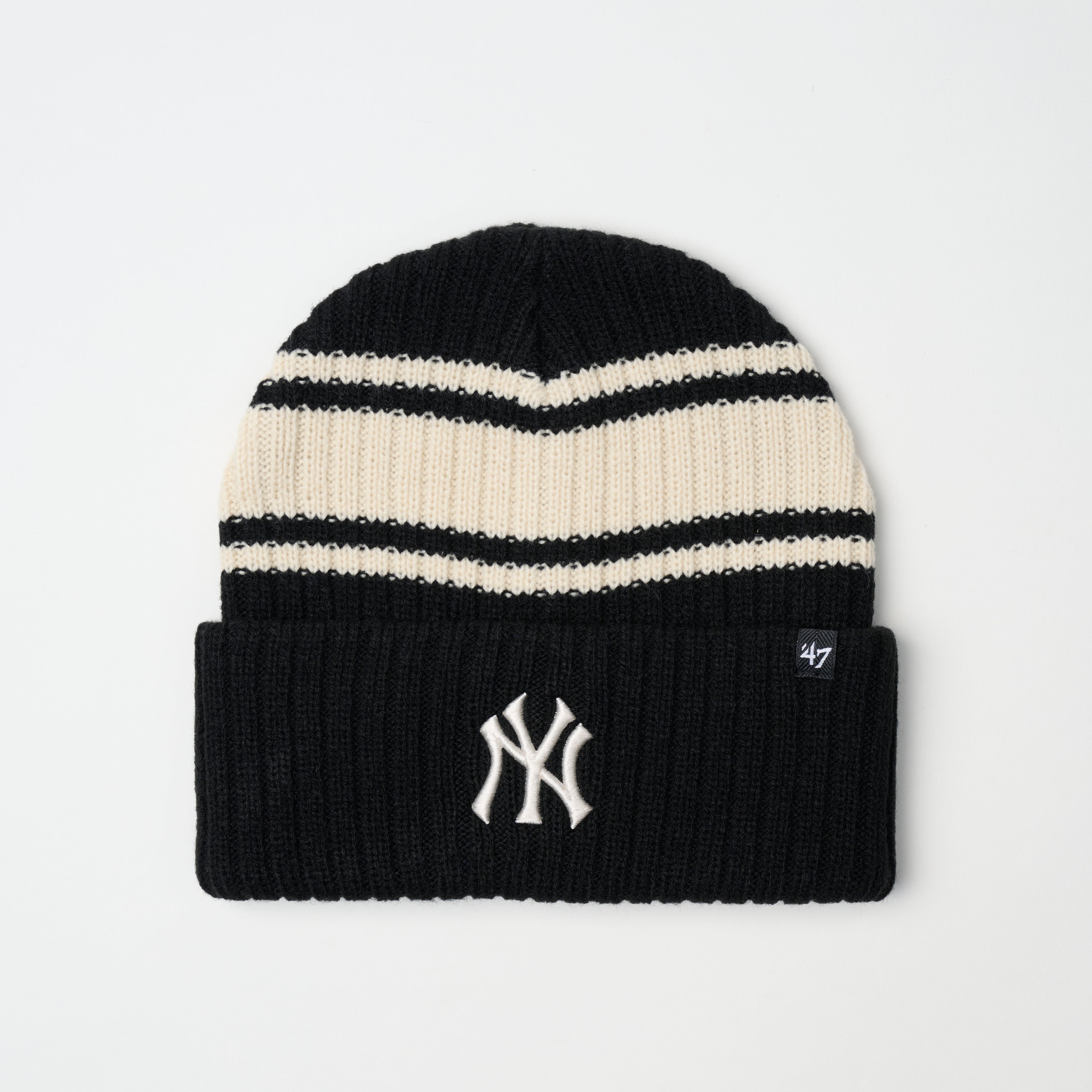 ヤンキース ハーバーストライプ '47 カフニット ブラック