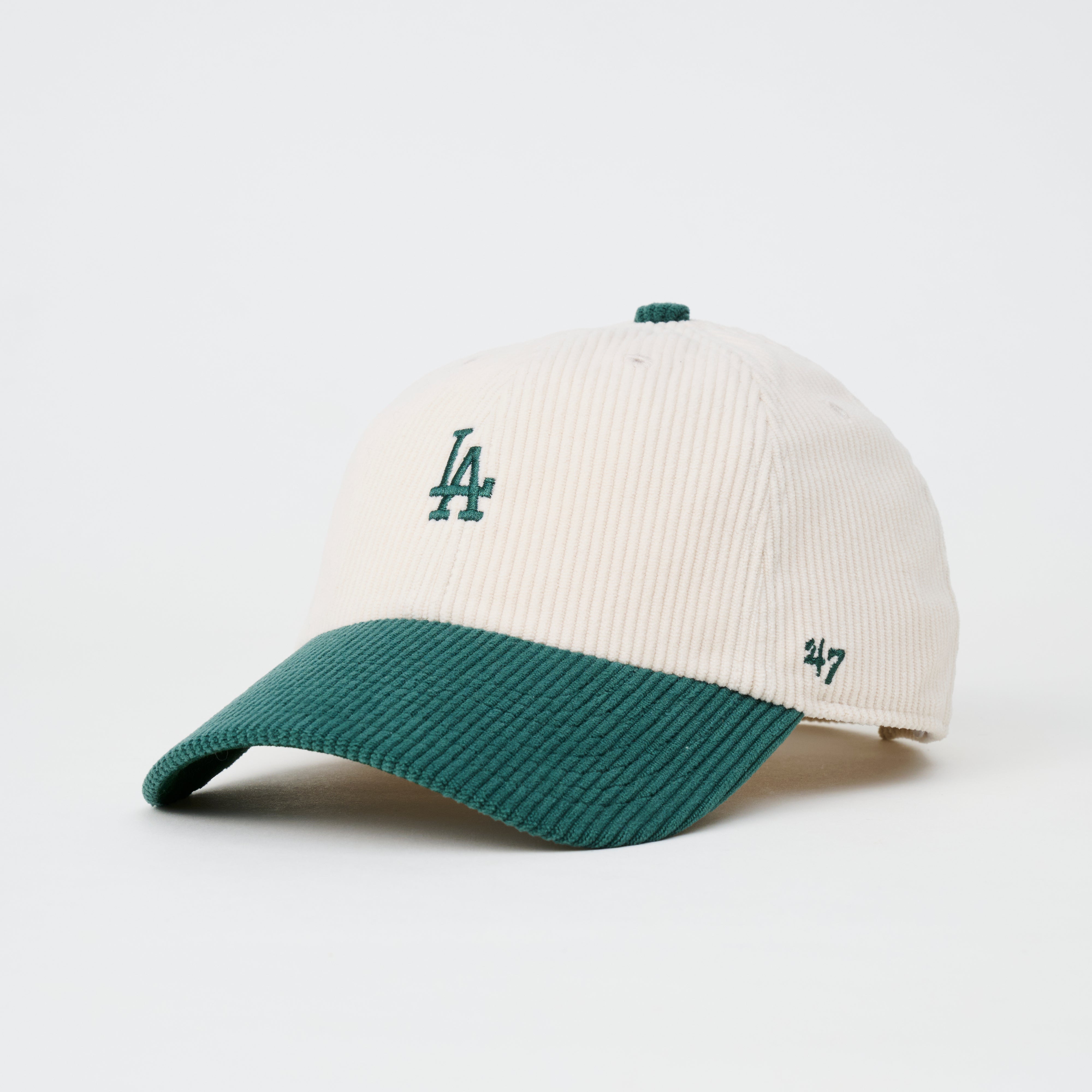 ドジャース ベースランナー ツートーン コーデュロイ '47 クリーンナップ ナチュラル×ダークグリーン