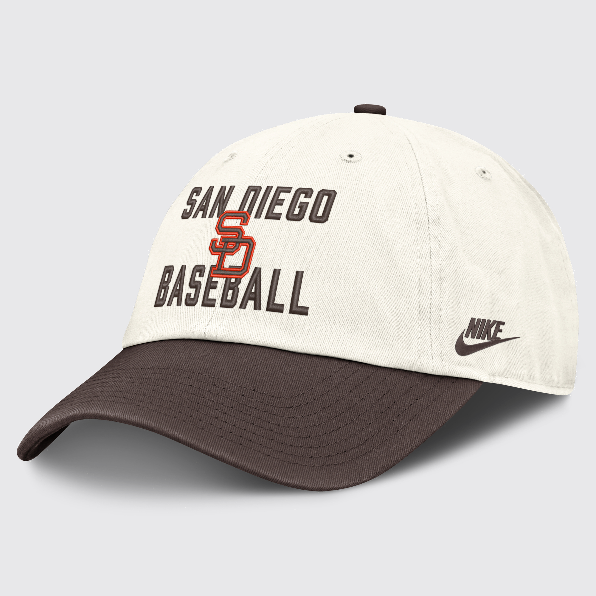 NIKE パドレス クーパーズタウン オーガニックコットンキャップ ツートーン セイル×バロックブラウン