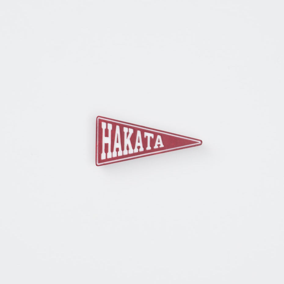 HAKATA ペナント マグネット カーディナル×ホワイト