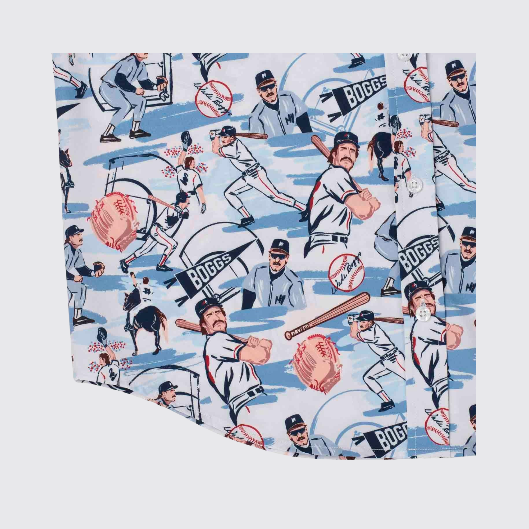 RSVLTS Wade Boggs "The Chicken Man" KUNUFLEX ボタンダウン ショートスリーブシャツ - XL