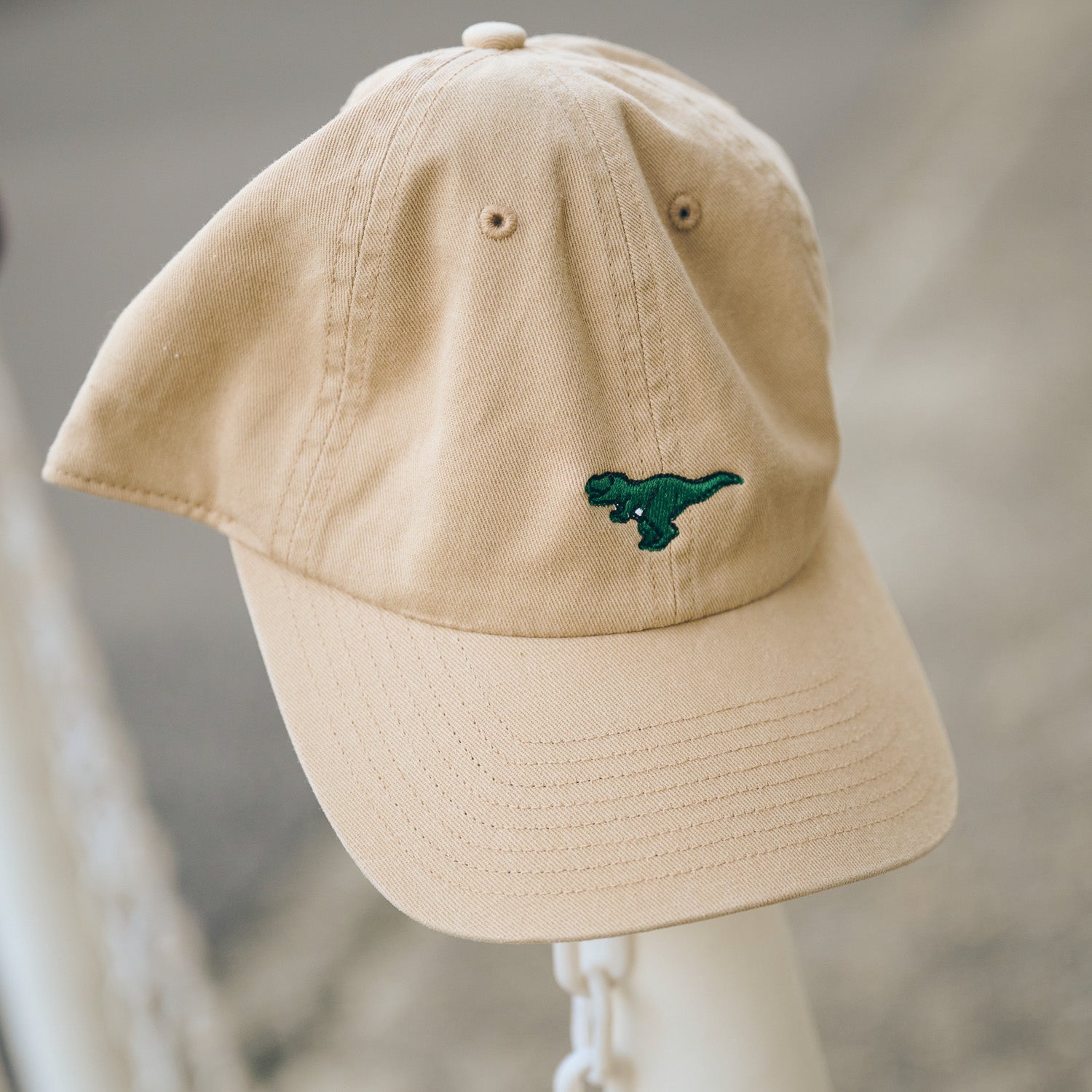 刺繍カスタム専用】ストーンウォッシュキャップ グレー フリー