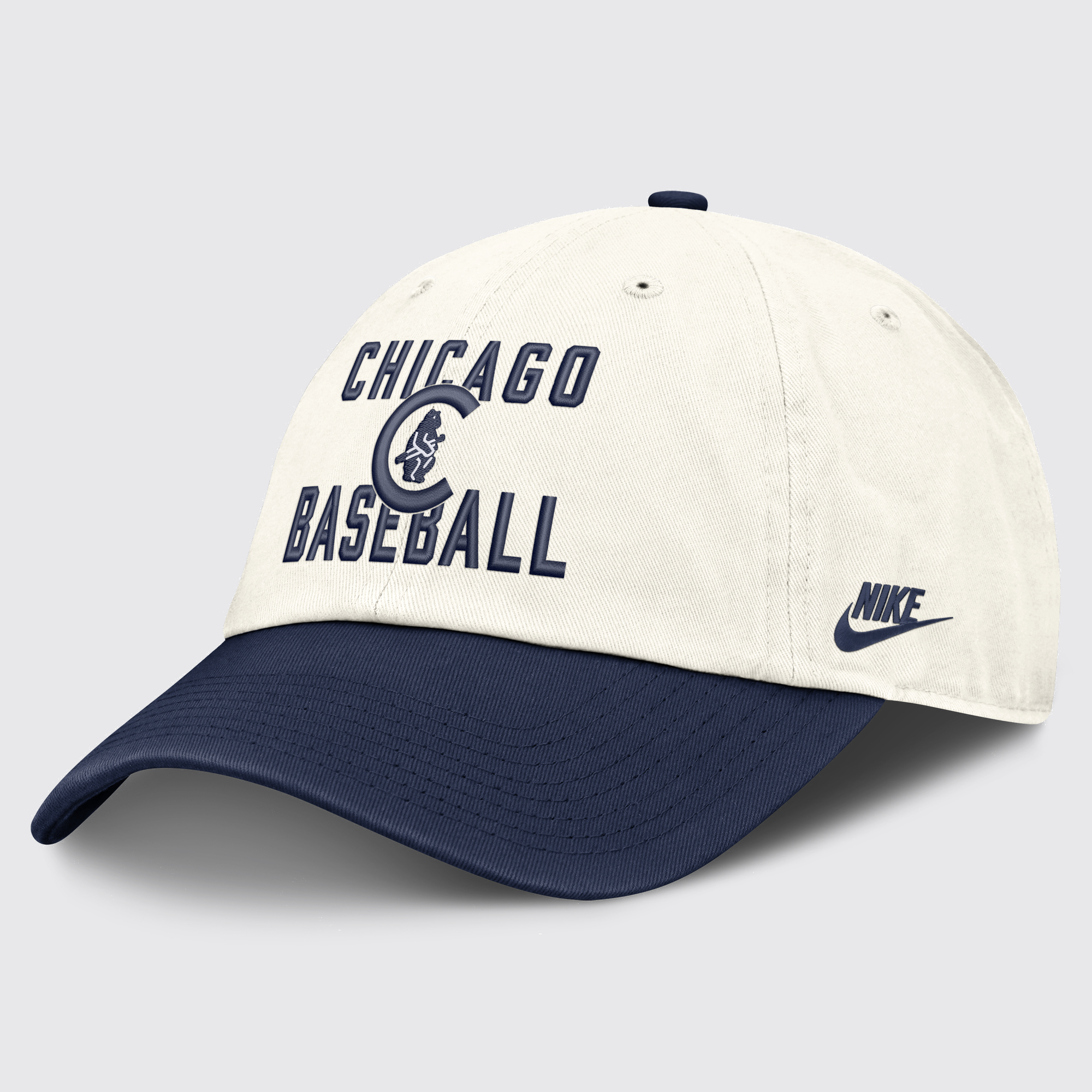 NIKE カブス クーパーズタウン オーガニックコットンキャップ ツートーン セイル×ミッドナイトネイビー