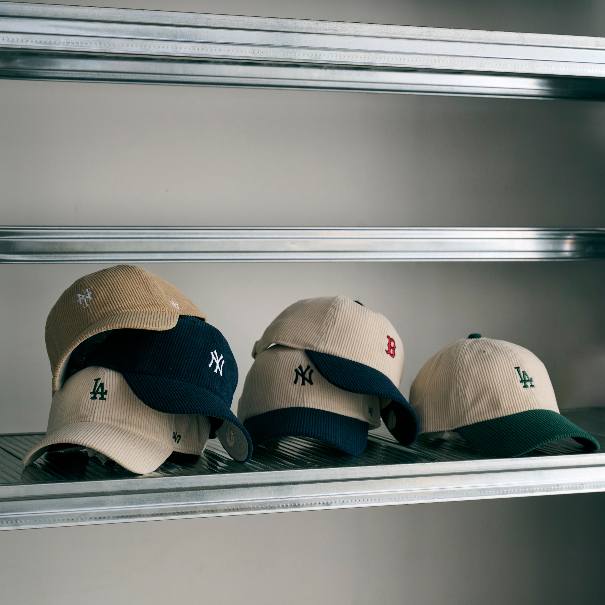 ドジャース ベースランナー ツートーン コーデュロイ '47 クリーンナップ ナチュラル×ダークグリーン