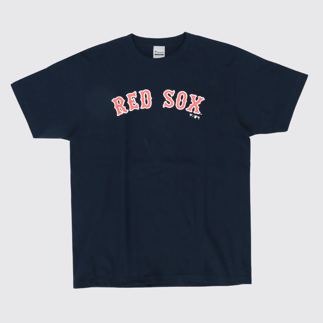 MLB_レッドソックス ジャージーロゴ Tシャツ ネイビー -L